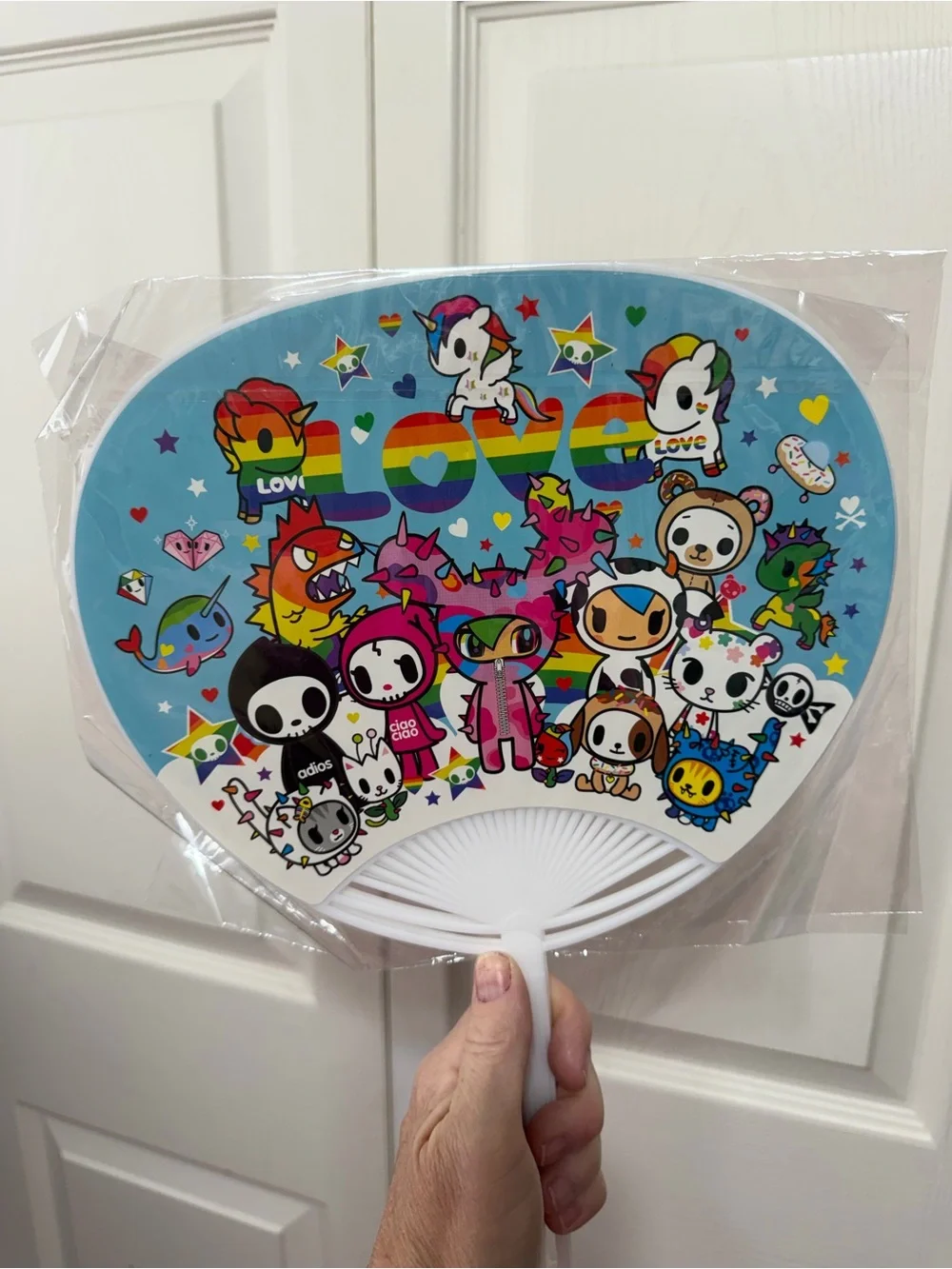 tokidoki Rainbow Character Fan - Multicolor Pride Design